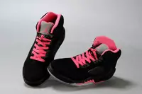 new nike air jordan 5 chaussures femmes genereux noir rose